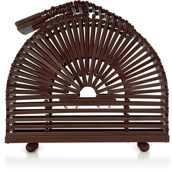 NWOT Cult Gaia Cupola Mini Teak Tote - Picture 5 of 6